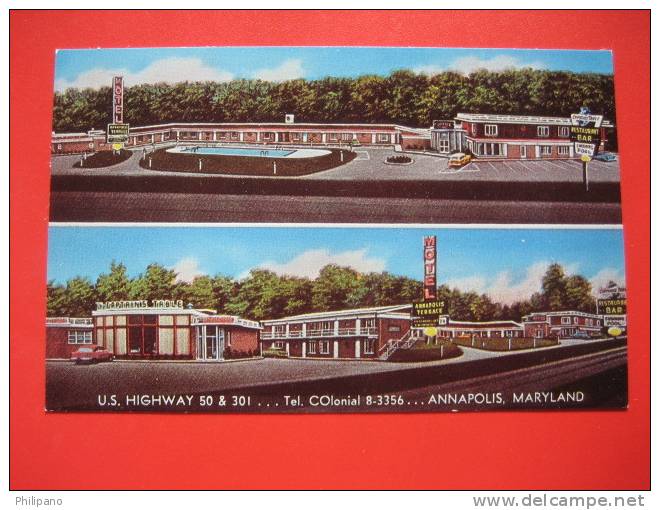 Maryland > Annapolis   Annapolis Terrace Motel  Early Chrome =========  Ref 285 - Annapolis