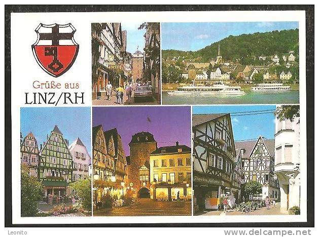 Linz Am Rhein Mit Wappen 5-Bilder-Karte 1995 - Linz A. Rhein