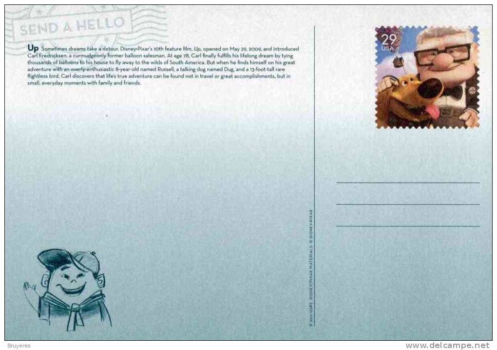 Entier Postal Des USA Sur Carte Postale Avec Timbre Et Illustration "Up" - 2011-...