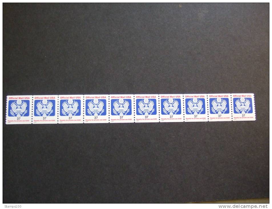 USA 2002  OFFICIAL MAIL  37 C  STRIP OF 10 WITH S1111   SCOTT O159   MNH **   (P47-380) - Officials