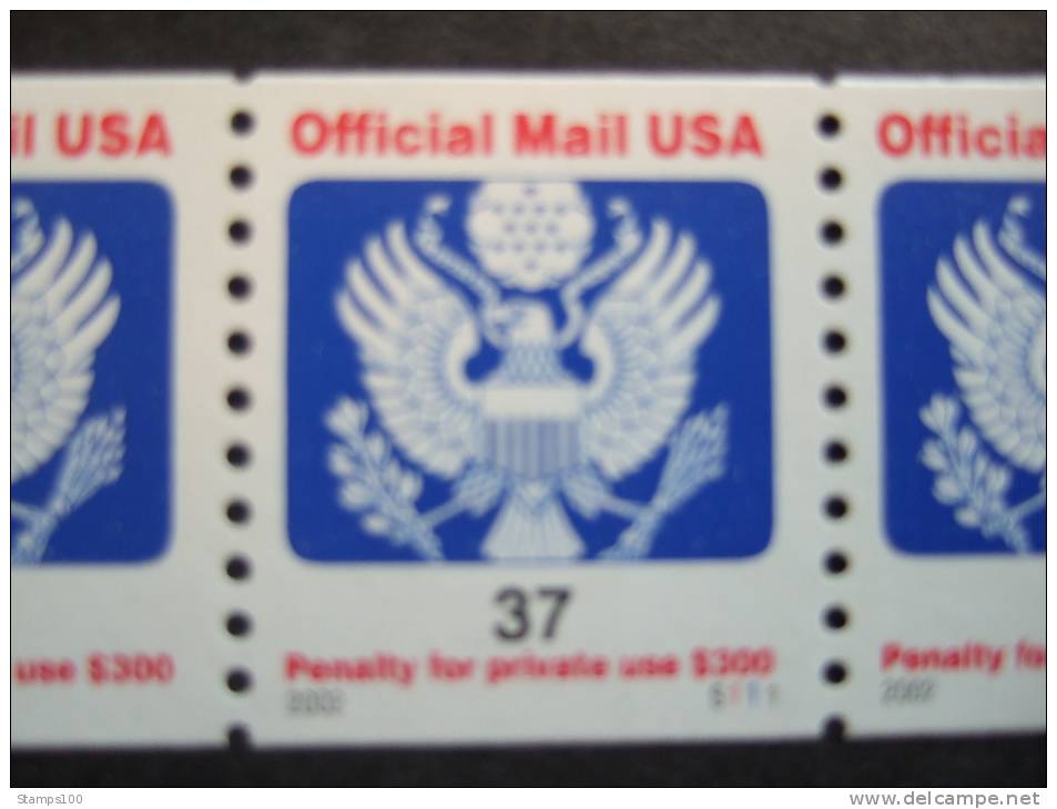 USA 2002  OFFICIAL MAIL  37 C  STRIP OF 10 WITH S1111   SCOTT O159   MNH **   (P47-380) - Officials