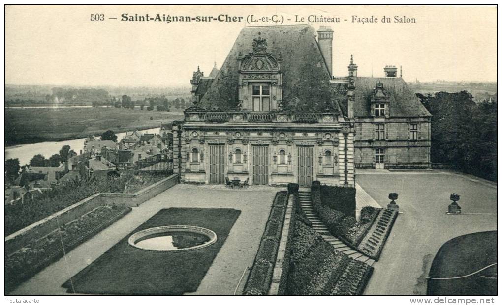 CPA SAINT AIGNAN SUR CHER LE CHATEAU FACADE DU SALON - Saint Aignan