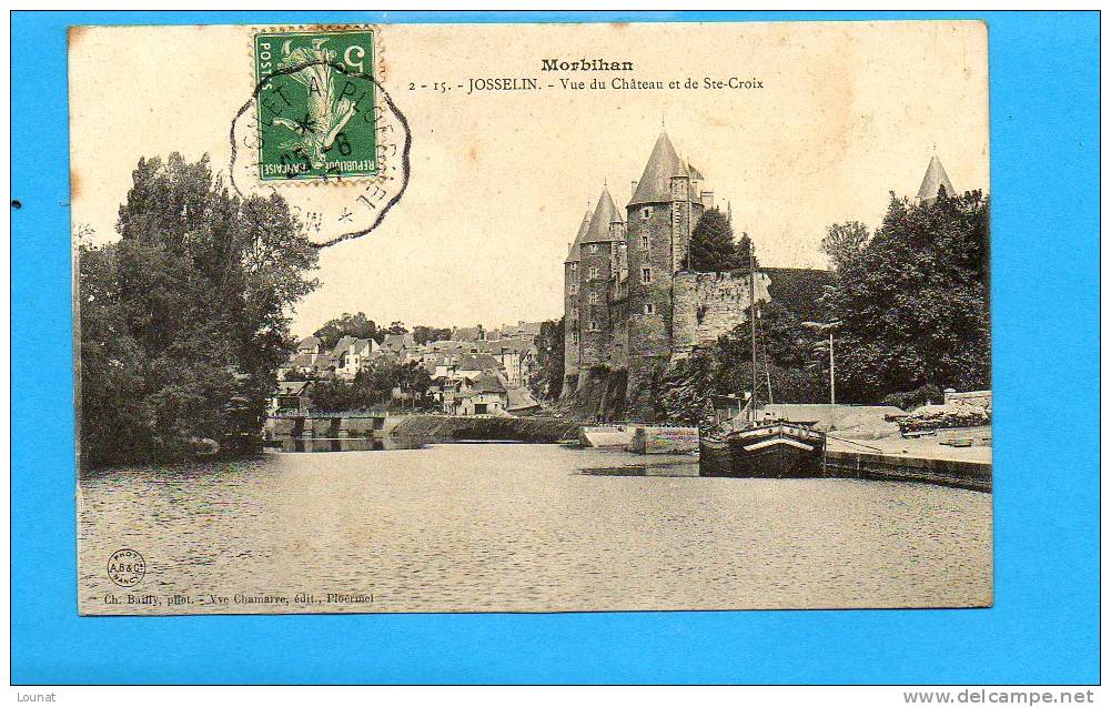 56 JOSSELIN - Vue Du Château Et De Ste CRoix - Josselin