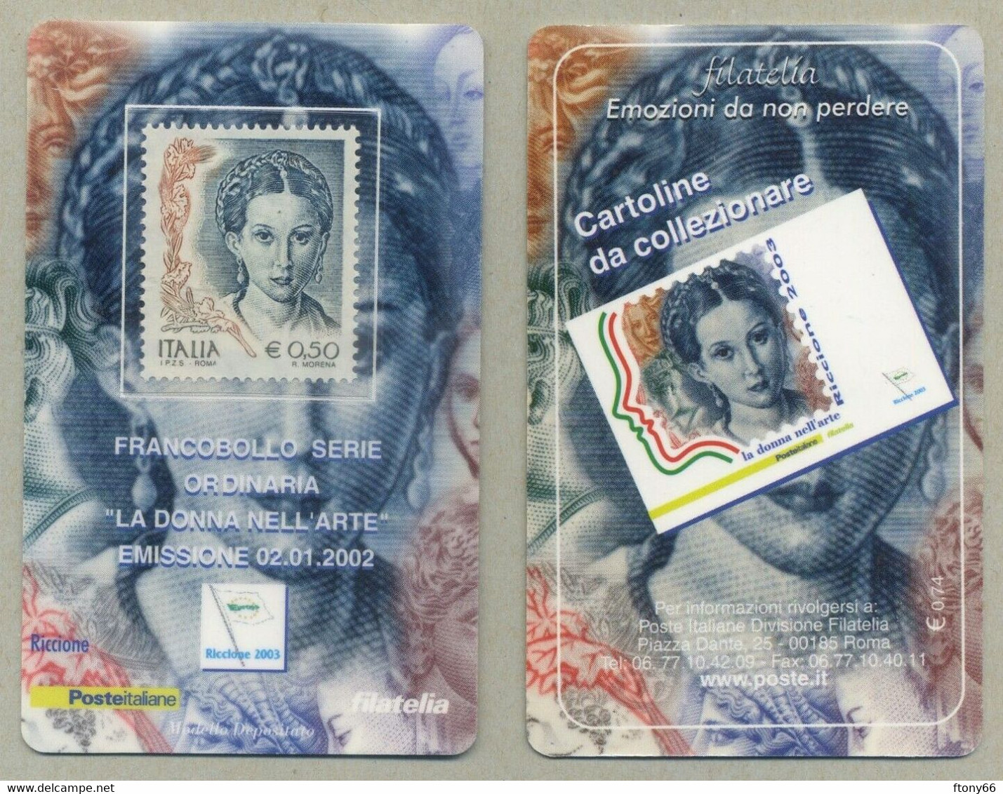 CG 2003 Tessera Filatelica Manifestazione Riccione 2003 - Philatelic Cards