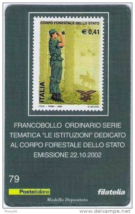 CG 2002 Tessera Filatelica Corpo Forestale Dello Stato - Cartes Philatéliques