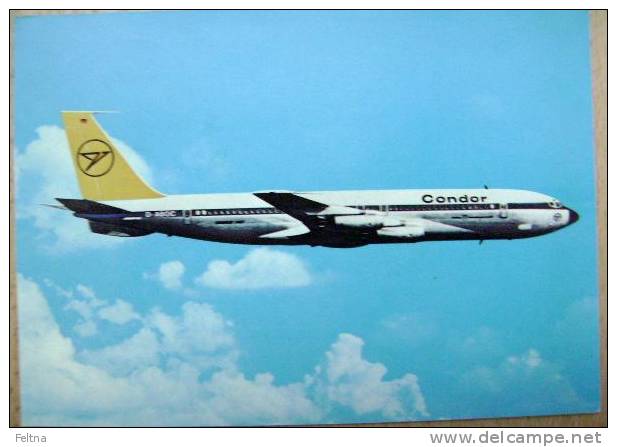 CONDOR AIRPLANE BOEING 707 - 400 GERMANY POSTCARD - 1946-....: Moderne