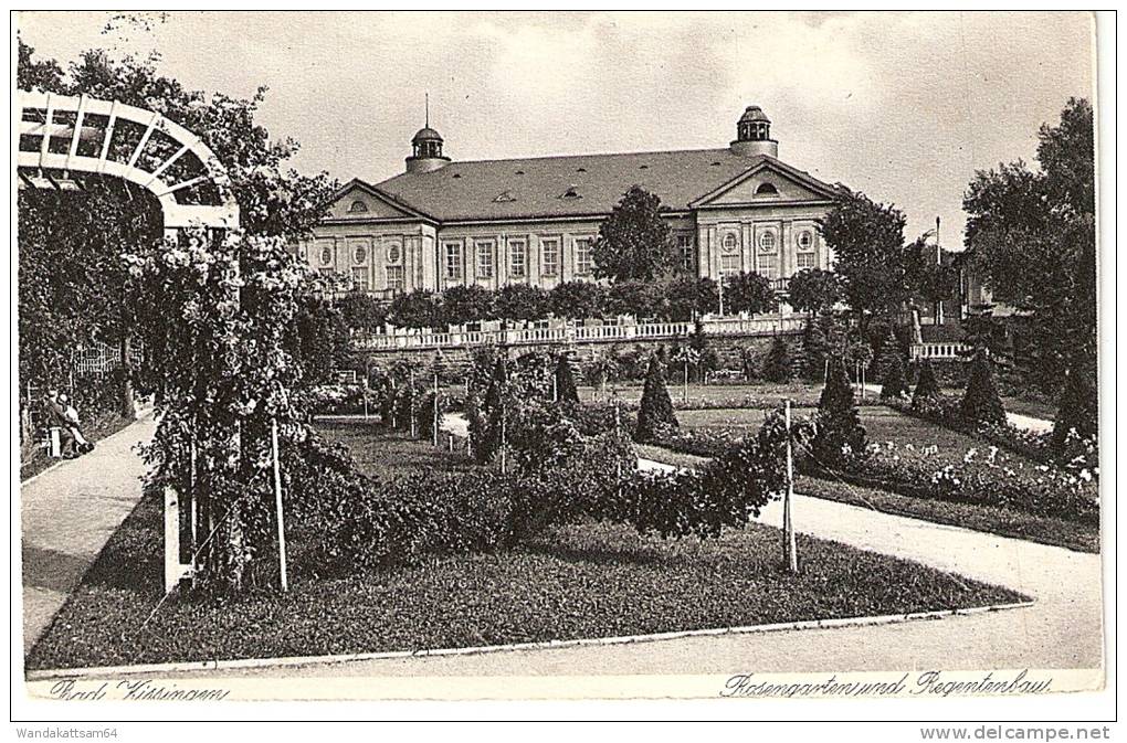 AK 72699 Bad Kissingen Rosengarten Und Regentenbau 6.JUL. 30. BAD KISSINGEN Nach Leipzig Mit 1 X 8 PF DEUTSCHES REICH - Bad Kissingen