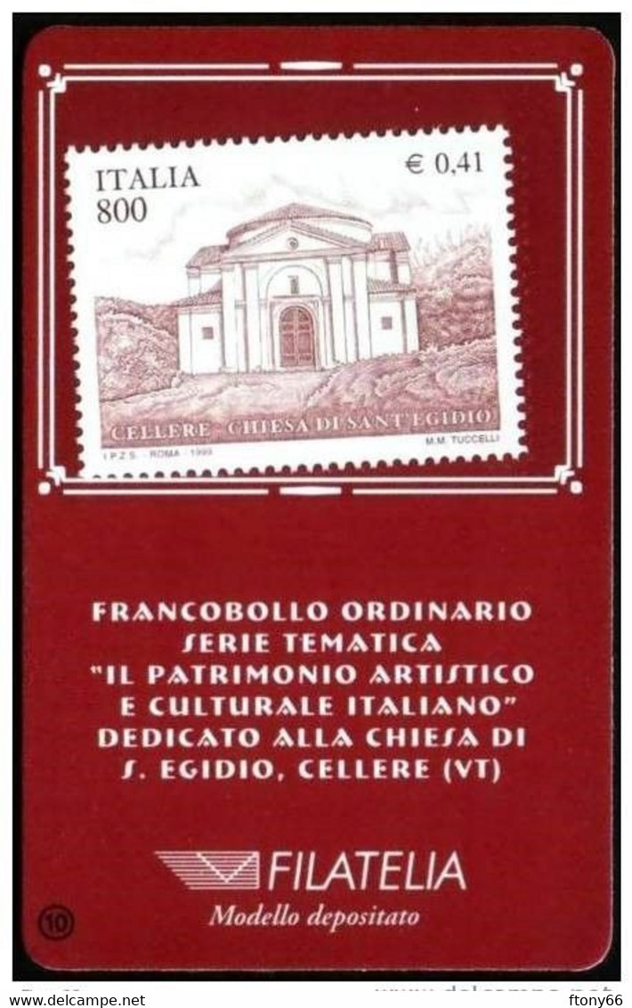 CG 1999 Tessera Filatelica Chiesa Di S. Egidio (VT) - Filatelistische Kaarten