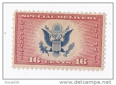 Timbre Stamp Américain USA Etat-unis : 16 C Us United States Of America ( Special Delivery ) Drapeau Aigle - 1b. 1918-1940 Unused