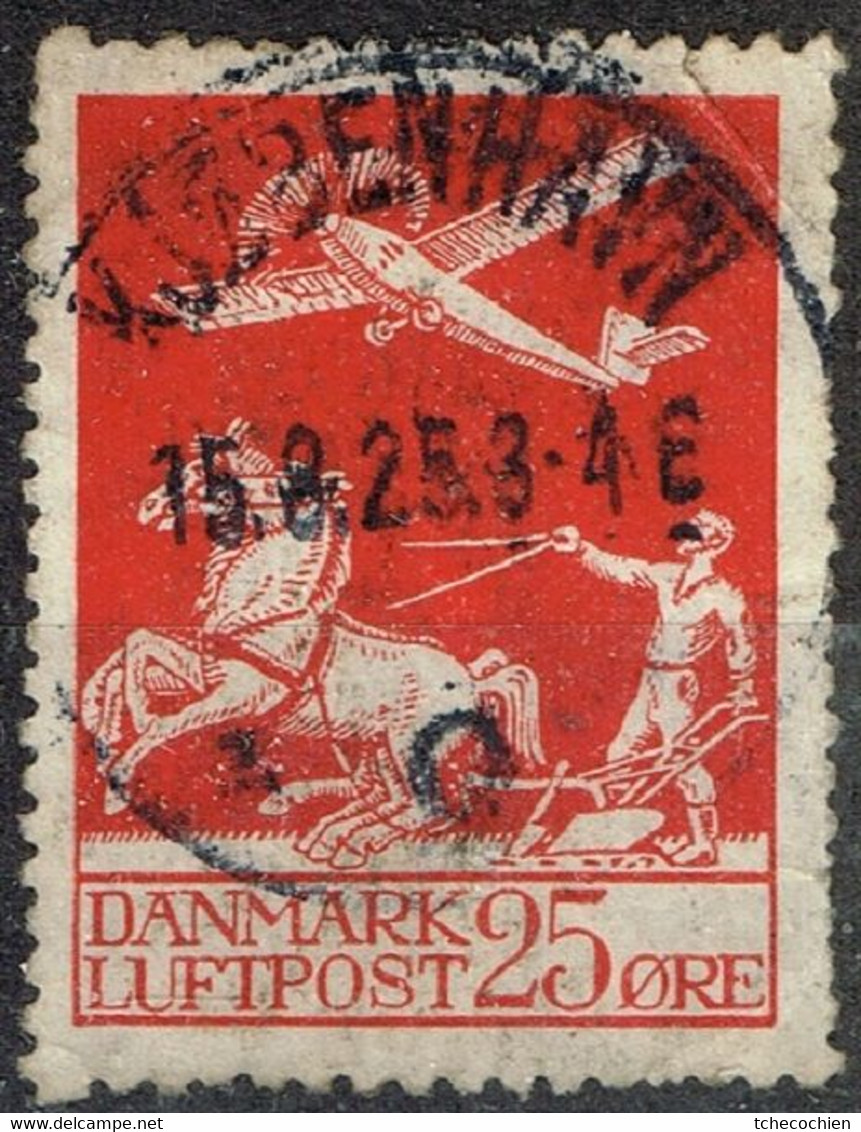 Danemark - 1925 - Y&T Poste Aérienne N° 3, Oblitéré - Luftpost
