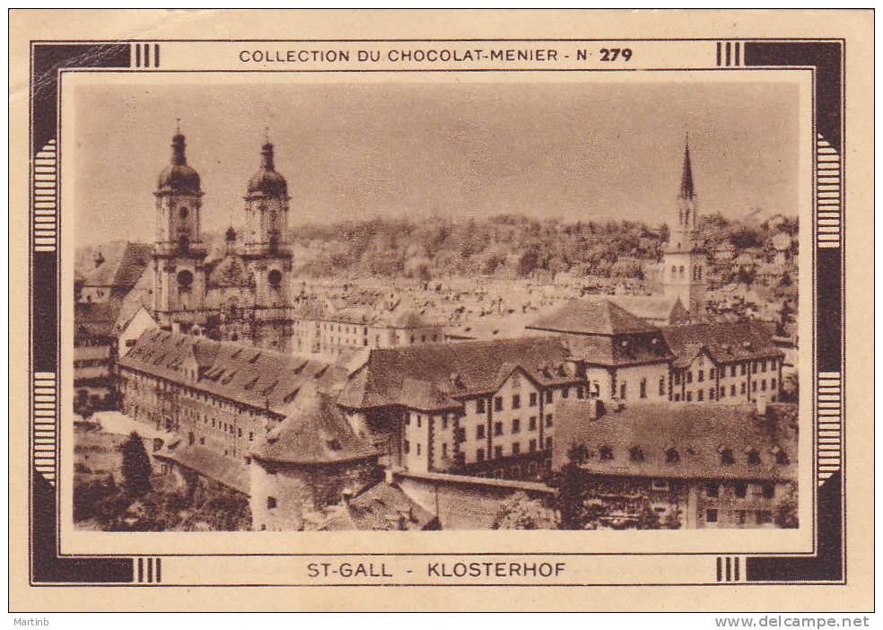 CHROMO  Image Chocolat MENIER   SUISSE  ST GALL   Klosterhof N° 279 - Menier