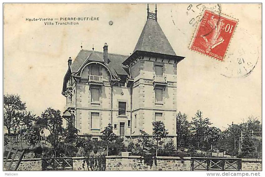 Haute Vienne - Ref A175- Pierre Buffiere - Villa Tranchillon  - Carte Bon Etat - - Pierre Buffiere