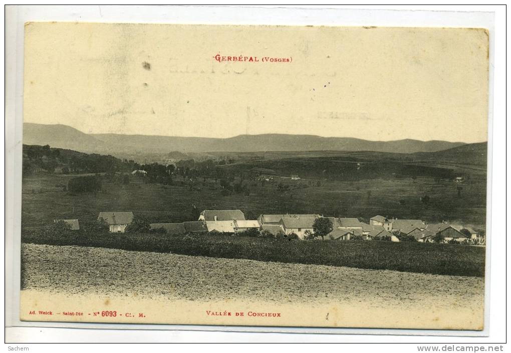 88 - 001 GERBEPAL Champ Abords Du Village écrite En 1915 - Autres & Non Classés