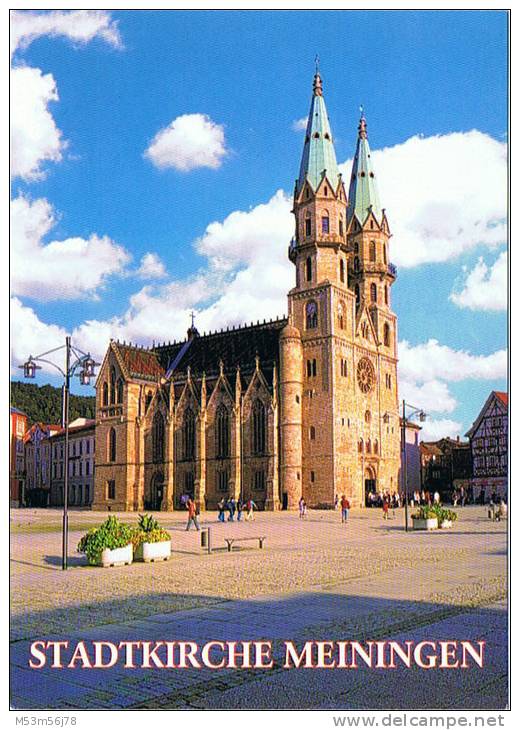 AK Meiningen Die Stadtkirche - Meiningen