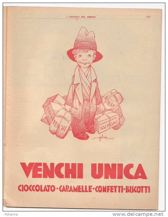 PAT/60 Rivista I CONSIGLI DEL MEDICO 1935/pubblicità VENCHI/EUTROFINA/Ville Roddolo - Salute E Bellezza