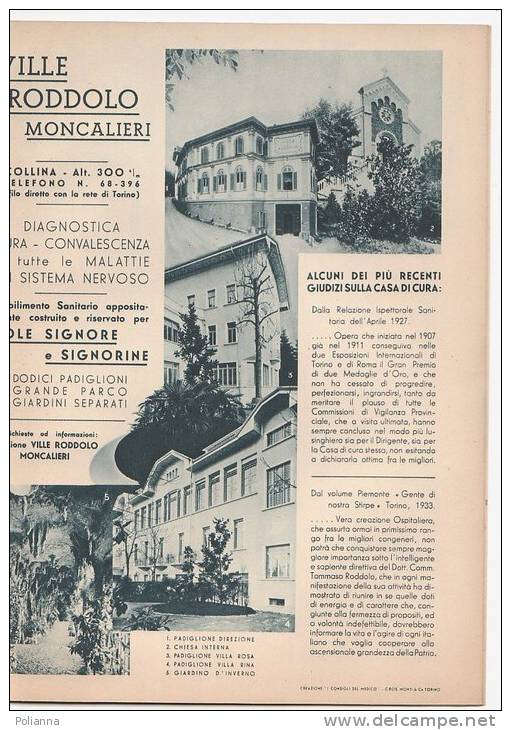 PAT/60 Rivista I CONSIGLI DEL MEDICO 1935/pubblicità VENCHI/EUTROFINA/Ville Roddolo - Lifestyle