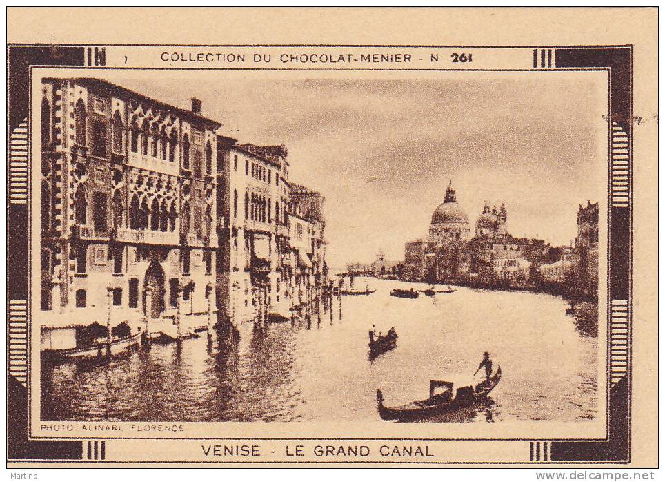 CHROMO  Image Chocolat MENIER ITALIE   VENISE  Grand Canal  N° 261 - Menier