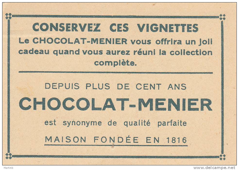 CHROMO  Image Chocolat MENIER ITALIE  PAVIE  Facade Chartreuse  N° 222 - Menier