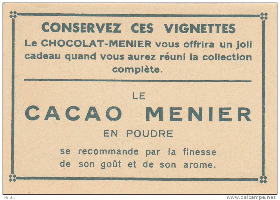 CHROMO  Image Chocolat MENIER ITALIE  GENES  Vieux Port   N° 191 - Menier