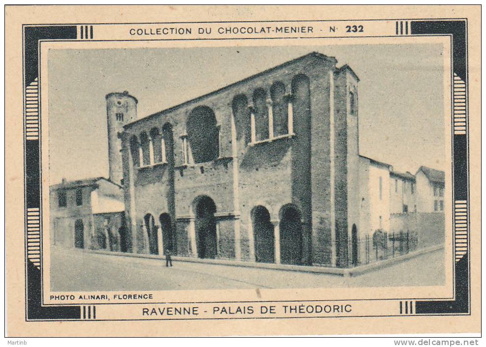 CHROMO  Image Chocolat MENIER ITALIE  RAVENNE  Palais Theodoric    N° 232 - Menier