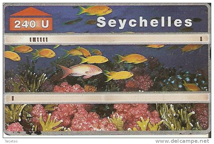 TARJETA DE SEYCHELLES DE UN PECES (FISH-PEZ) (esta Un Poco Marcada En El Centro) - Peces