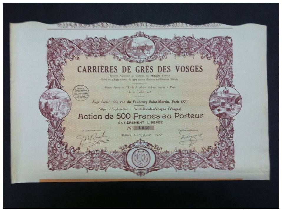 1  Action "Carrieres De Gres Des Vosges"    FRANCE - Other & Unclassified