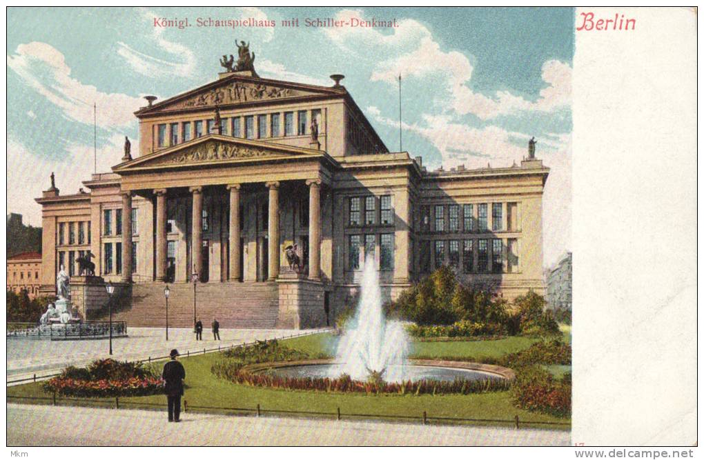 Königl. Schauspielhaus Mit Schiller Denkmal - Koepenick