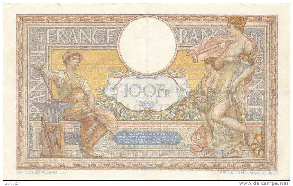 BILLET / 100 FRANCS  LOUIS OLIVIER MERSON TB 18-12-1930 - 100 F 1908-1939 ''Luc Olivier Merson''