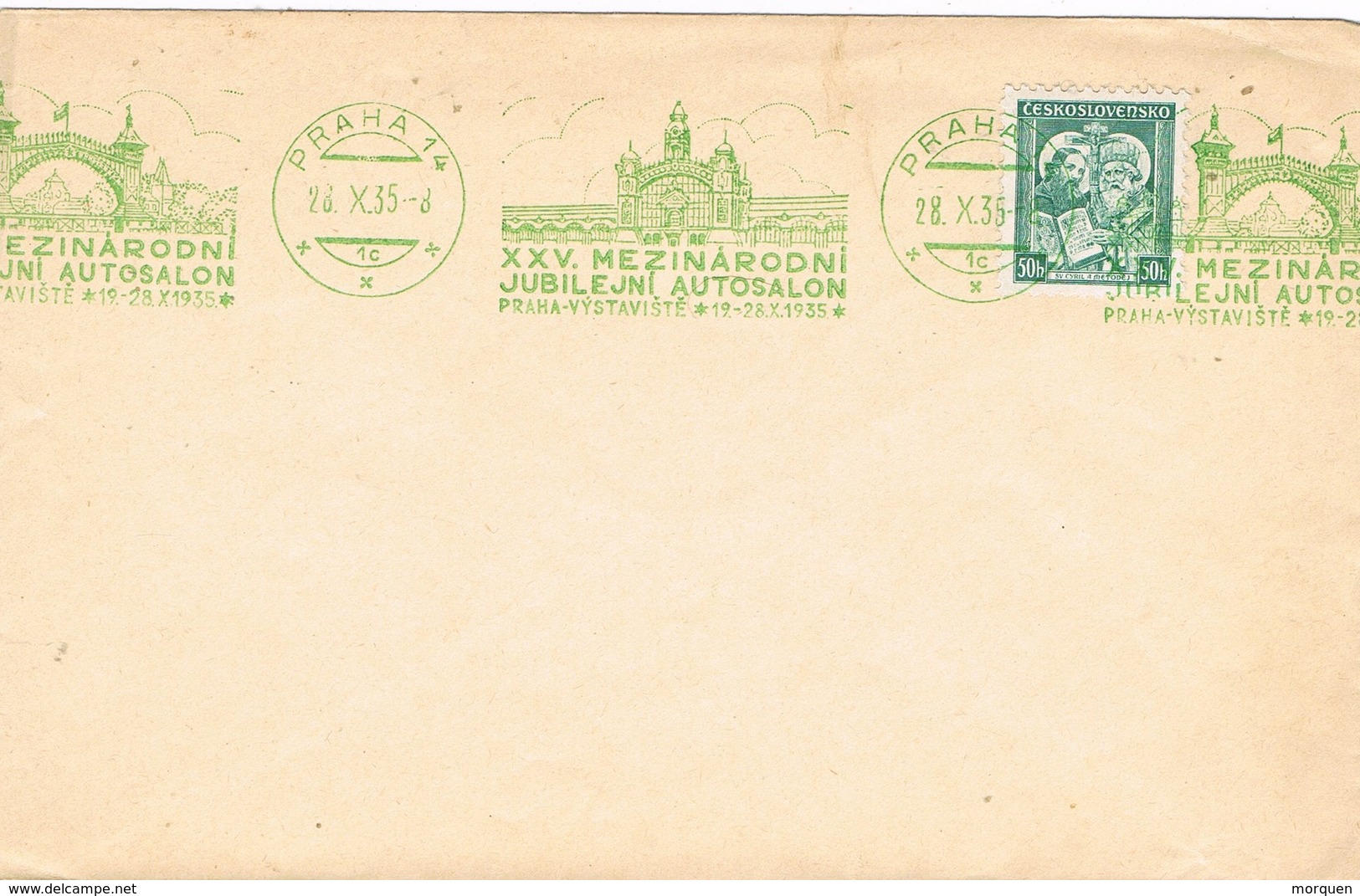 29803. Carta PRAHA (Checoslovaquia) 1935. 25 Salon Automovil Internacional - Storia Postale