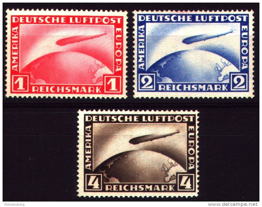 1928** Flugpost Zeppelin MNH MiNr 423/4,455 Luxus - Neufs