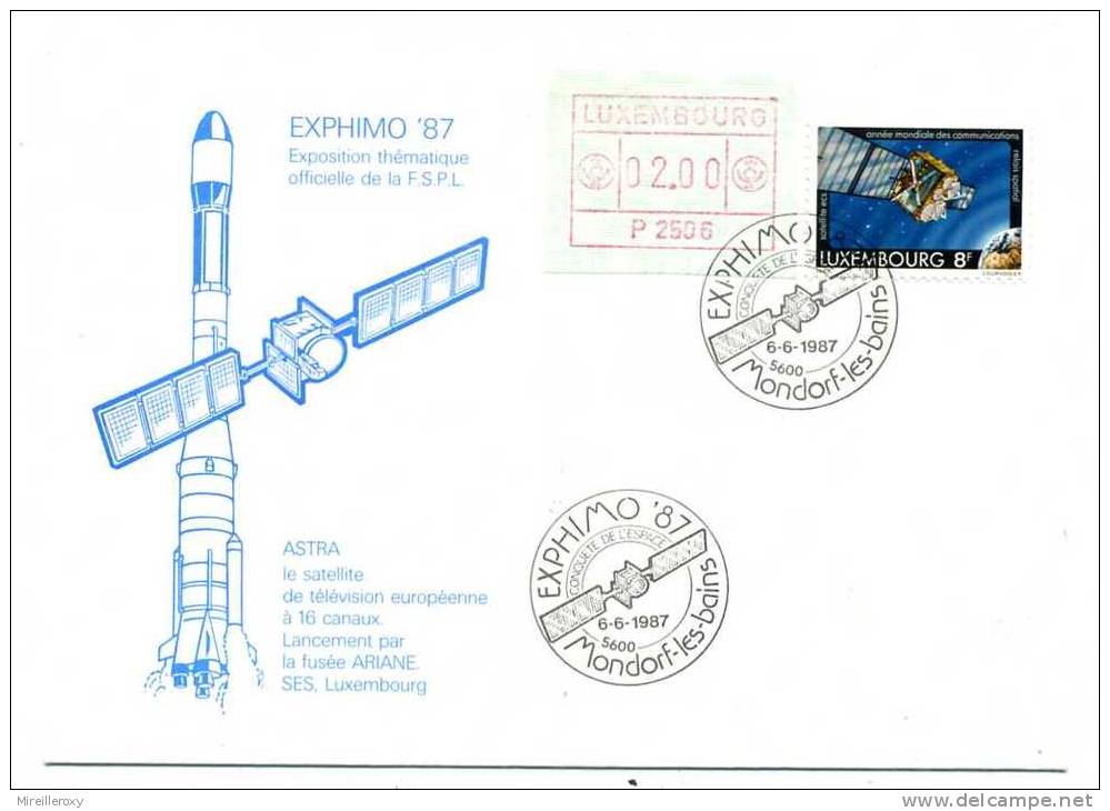 CONQUETE DE L ESPACE /  EXPHIMO 87 LUXEMBOURG / BUREAU TEMPOTAIRE  MONDORF LES BAINS - Europe