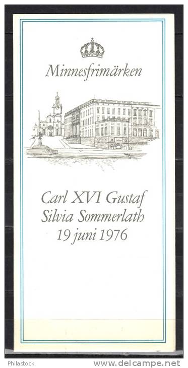 SUEDE1976 Encart De Luxe FDC Carl XVI Gustaf - FDC