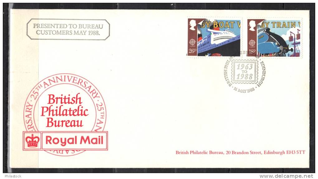 GRANDE BRETAGNE1988 Enveloppe FDC Voyagée - 1981-1990 Decimal Issues