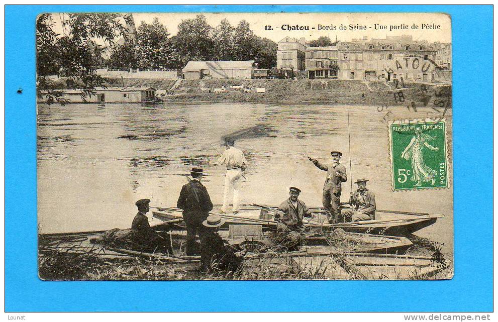 78 CHATOU - Bords De Seine - Une Partie De Pêche - Pesca