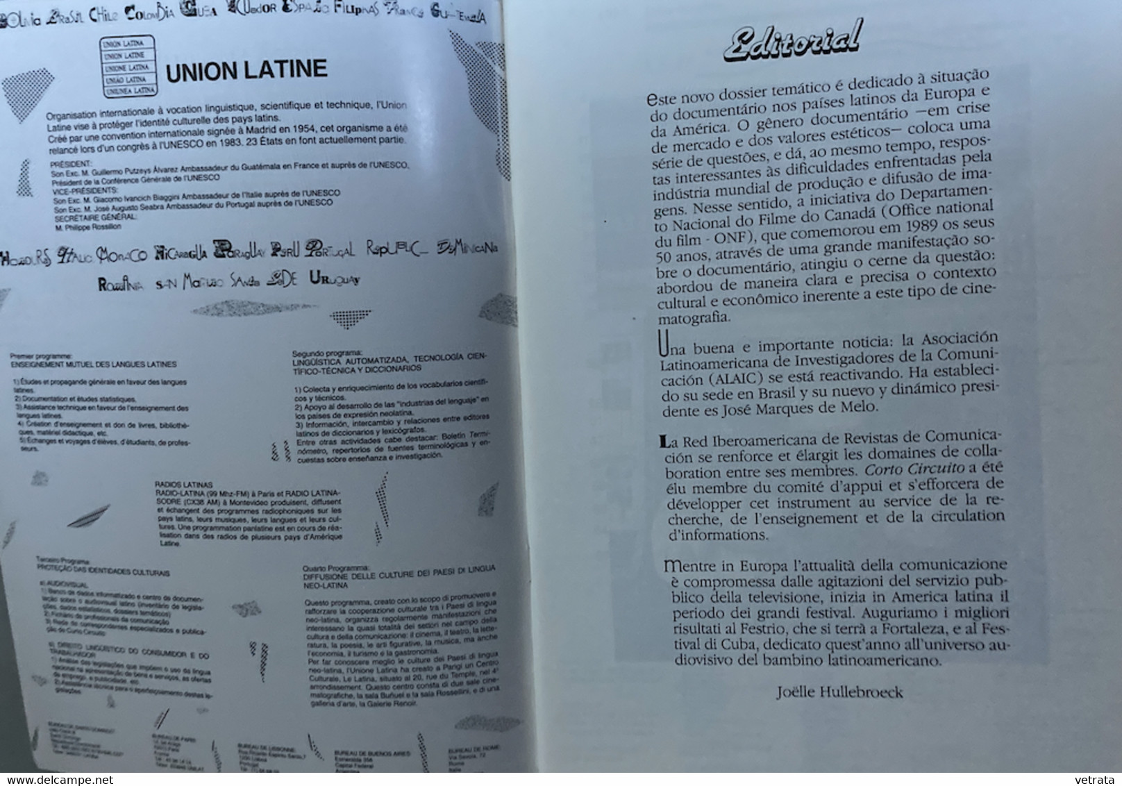 Corto Circuito N.8-9, Revista Trimestral De Comunicacion Y Culturas Latinas, 1989 (68 Pages-éditée Par L' Union Latine / - Autres & Non Classés