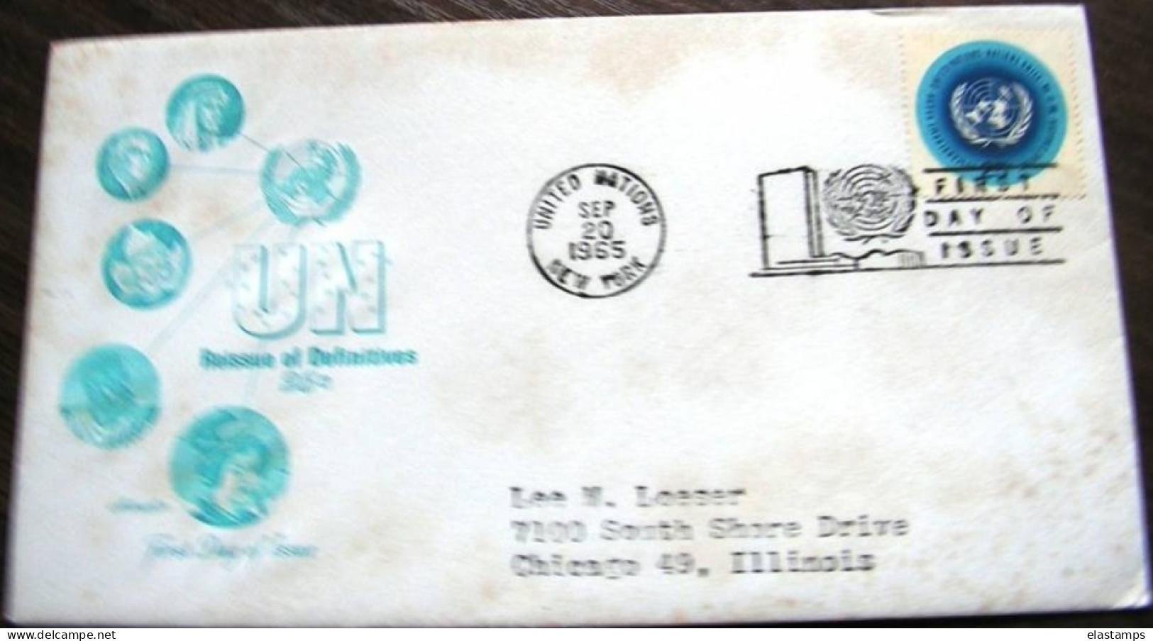== UNO NY FDC 1965 - Lettres & Documents