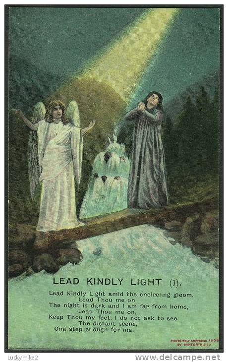 4513/1 &amp; 4513/2  "Lead Kindly Light"  Part Set  Bamforth 'song' Cards  C1915 - Other & Unclassified