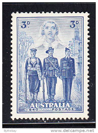 Australia Scott #186 Mint Hinged 3p Nurse, Sailor, Soldier, Aviator - Nuevos