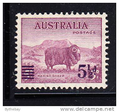 Australia Scott #190 Mint Hinged 5 1/2p Surcharge On 5p Merino Sheep - Nuevos