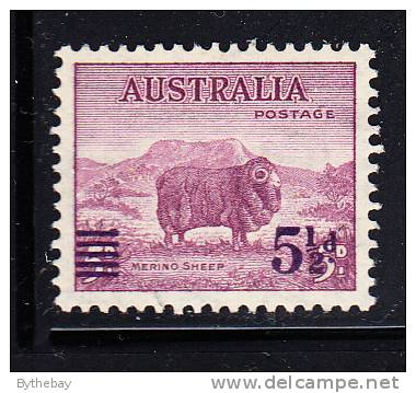 Australia Scott #190 Mint Hinged 5 1/2p Surcharge On 5p Merino Sheep - Ungebraucht