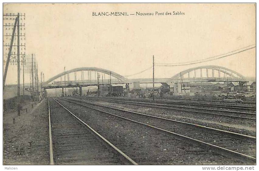 Seine Saint Denis -ref A175- Blanc Mesnil -nouveau Pont Des Sables - Rails Ligne De Chemin De Fer - - Le Blanc-Mesnil