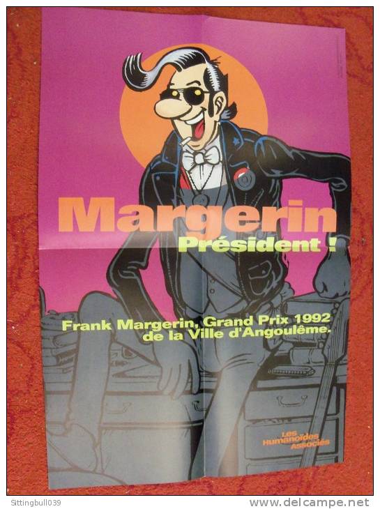 MARGERIN Président !. Affiche Margerin, Grand Prix 92 De La Ville D'Angoulême Les Humanos 1992 Lucien Et Son Noeud Pap ! - Affiches & Offsets