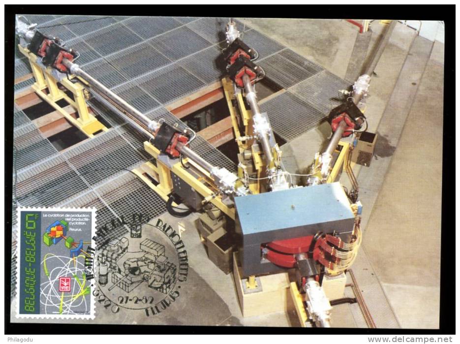 CYCLOTRON  à  Fleurus  Carte Max De Belgique 1982 - Physik