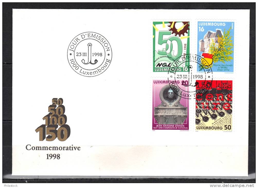 LUXEMBOURG 1998 Enveloppe FDC - FDC