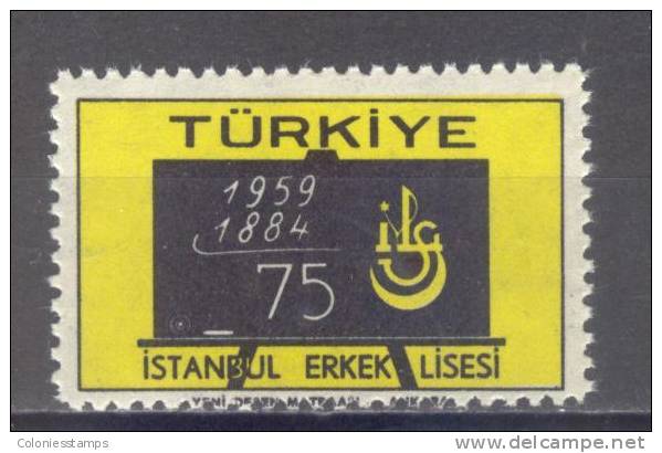 (SA0533) TURKEY 1959 (75th Anniversary Of The Establishment Of Secondary Boy's School In Istanbul) Mi # 1618 MNH** Stamp - Unused Stamps