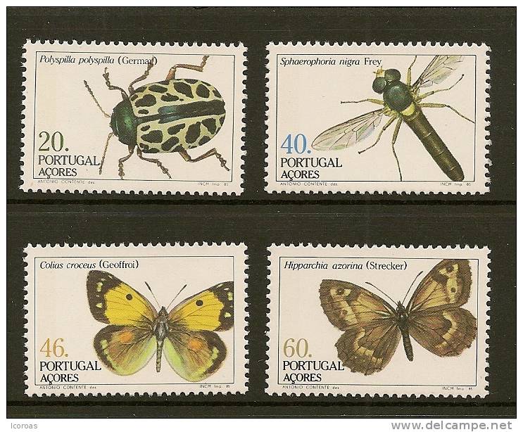 1985-Insects Of The Azores-2nd Issue - Neufs
