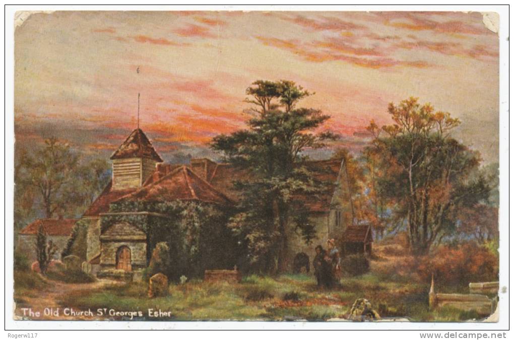 The Old Church St. George´s Esher, 1907 Postcard - Surrey