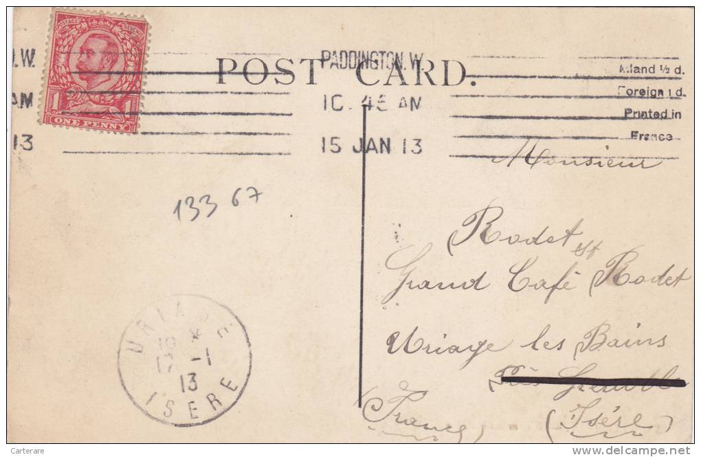Carte Postale Ancienne,ROYAUME-UNI,UNITED KINGDOM,ENGLAND,LONDON EN 1913,westminster Abbey,cathédrale - Westminster Abbey