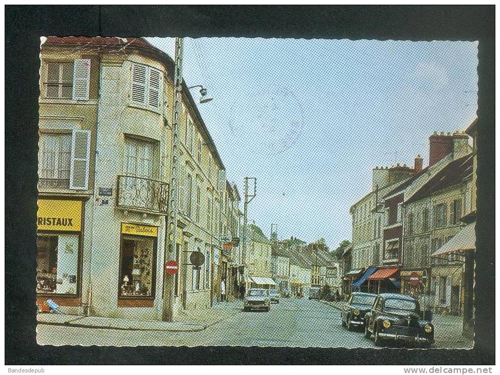 CPSM - La Ferté Gaucher (77) - Rue De Paris ( Automobile Peugeot 203 404 403 Citroën TUB Tube Dans Le Fond SOFER ) - La Ferte Gaucher