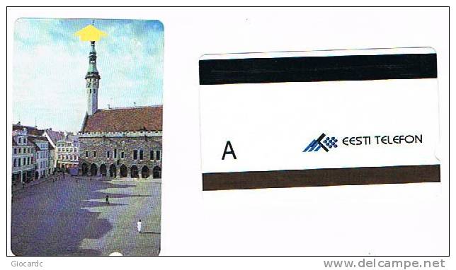 ESTONIA -  EESTI TELEFON (ALCATEL) - 1994 TALLINN TOWN HALL  CODE A   - USED°  -  RIF. 5121 - Estland